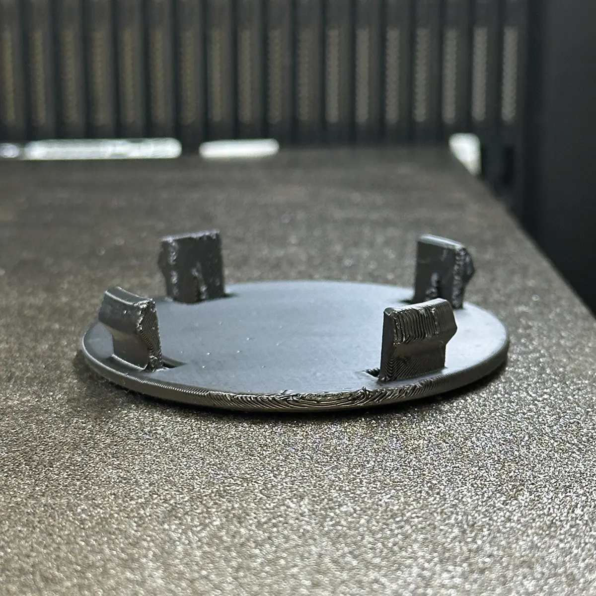Surface after support material removed